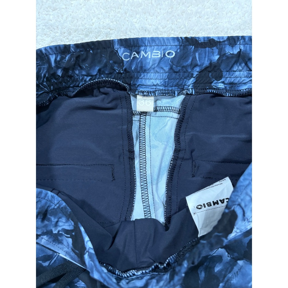 Cambio Jorden Jogger Floral Print Athletic Stretch Legging Blue Navy Size 6 - Picture 6 of 12
